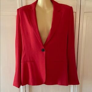 Theory Elegant Red Women's Blazer Sz 4
